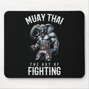 Alfombrilla De Ratón Elefante Muay Thai - Kickboxing y elefante tailand