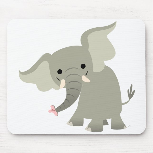 Alfombrilla De Ratón Elefante Personalizado curioso Mousepad (Frente)