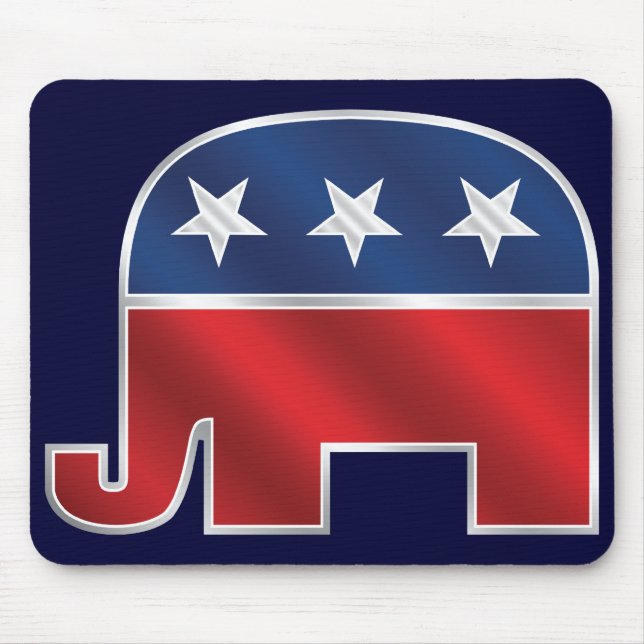Alfombrilla De Ratón Elefante republicano Mousepad (Frente)