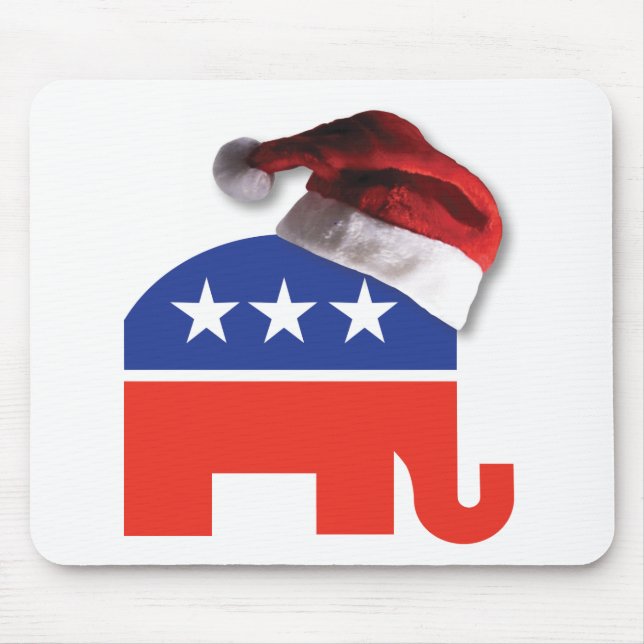 Alfombrilla De Ratón Elefante Republicano-XMAS (Frente)