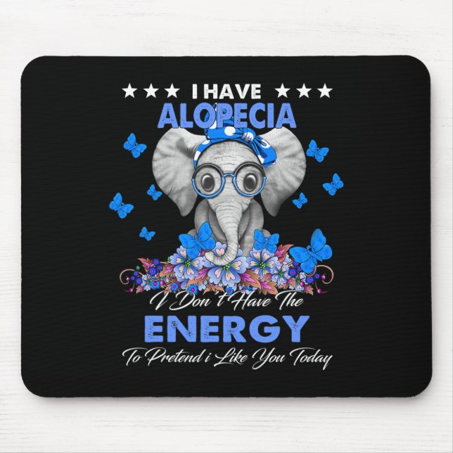 Alfombrilla De Ratón Elefante Tengo Regalos De Concienciación Sobre Alo (Frente)