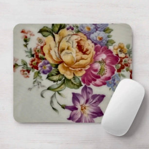 Alfombrilla De Ratón Elegancia: Almohadilla de ratón floral inspirada e
