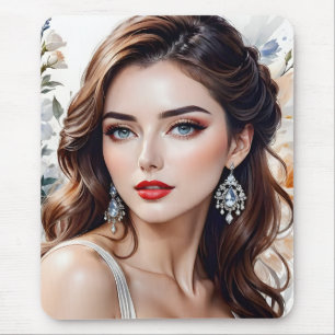 Alfombrilla De Ratón Elegancia, belleza y felicidad son palabras que pu