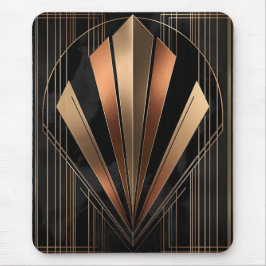 Alfombrilla De Ratón Elegancia geométrica metálica Art Deco