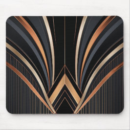 Alfombrilla De Ratón Elegancia geométrica metálica Art Déco