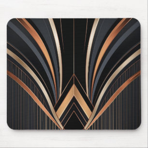 Alfombrilla De Ratón Elegancia geométrica metálica Art Déco