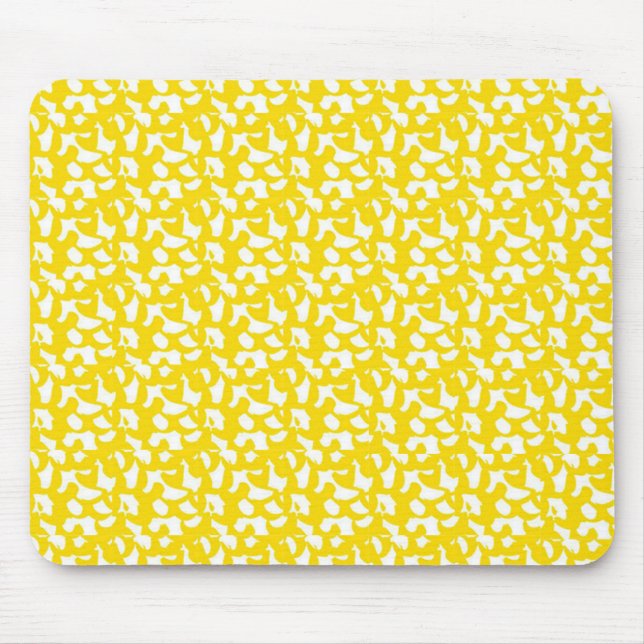 Alfombrilla De Ratón Elegancia moderna Arte abstracto amarillo (Frente)