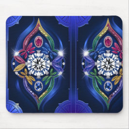 Alfombrilla De Ratón Elegancia Opulenta: Diamante y Gemstone grabados