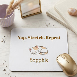 Alfombrilla De Ratón Elegant Cute Cat Lover Trendy Classy Stylish 