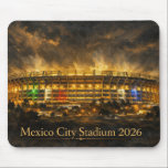 Alfombrilla De Ratón Elegant Mexico Stadium in Mexico City World Cup<br><div class="desc">All 16 stadiums of the 2026 World Cup come alive in this dramatic nighttime fine art poster, bathed in golden floodlights across the USA, Mexico, and Canada. A breathtaking tribute to the host cities and the stadiums that will witness history. Perfect for soccer fans, sports collectors, and anyone counting down...</div>