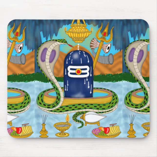 Alfombrilla De Ratón Elegant Shivlingam Mouse Pad for Spiritual Vibes (Frente)