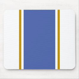 Alfombrilla De Ratón Elegant White Wide Medium Blue Center Stripes