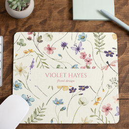 Alfombrilla De Ratón Elegant Wildflower Wild Flower Floral Custom