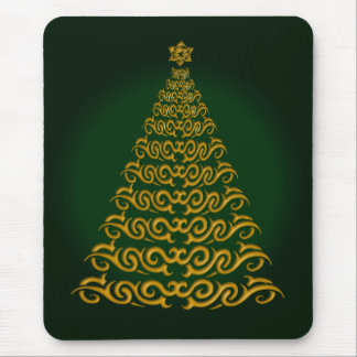 Alfombrilla De Ratón Elegante almohadilla de ratón verde del árbol de N