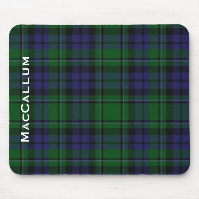 Alfombrilla De Ratón Elegante Blue & Green MacCallum Tartan Plaid (Frente)