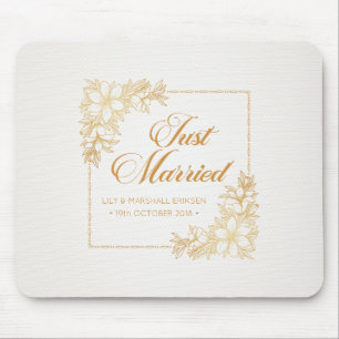 Alfombrilla De Ratón Elegante Boda recién casado Mousepad