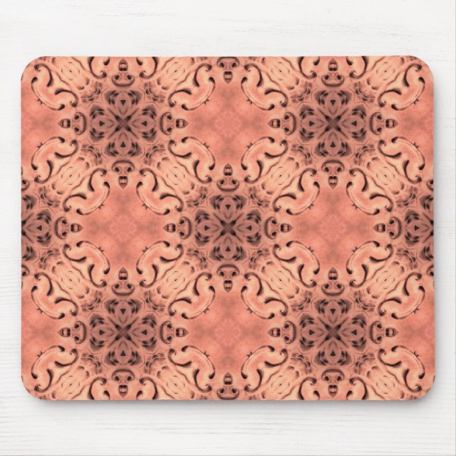 Alfombrilla De Ratón Elegante caleidoscopio de melocotón (Frente)