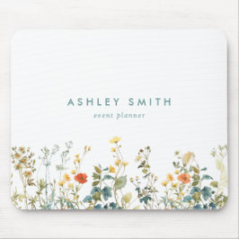 Alfombrilla De Ratón Elegante campo de flores silvestres