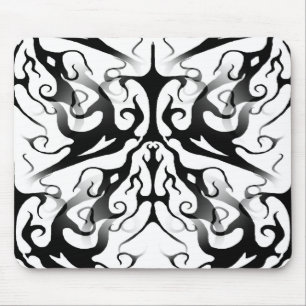 Alfombrilla De Ratón Elegante cara en fuego y flama diseño tribal