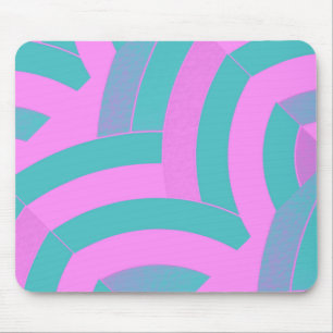 Alfombrilla De Ratón elegante contemporáneo chevron rosa/verde con esti
