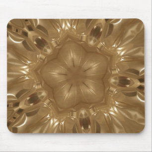 Alfombrilla De Ratón Elegante diseño estelar de estrella dorada marrón 