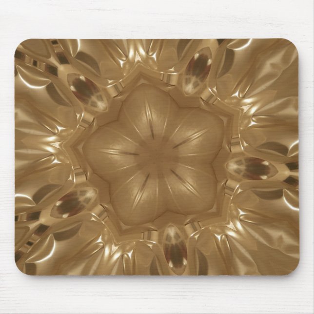 Alfombrilla De Ratón Elegante diseño estelar de estrella dorada marrón  (Frente)