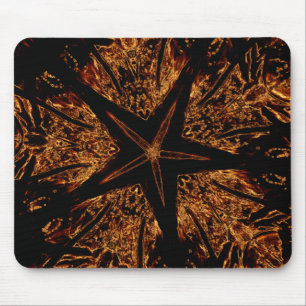 Alfombrilla De Ratón Elegante diseño Kaleidoscópico oscuro Estrella mar