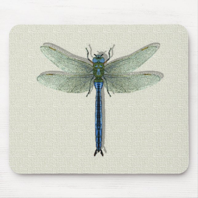 Alfombrilla De Ratón Elegante Dragonfly azul (Frente)