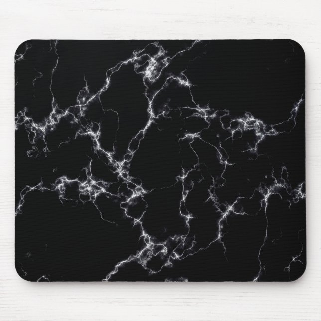 Alfombrilla De Ratón Elegante estilo de mármol4 - Blanco y negro (Frente)