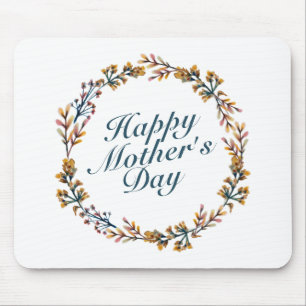 Alfombrilla De Ratón Elegante Feliz Día de la Madre Floral Mousepad