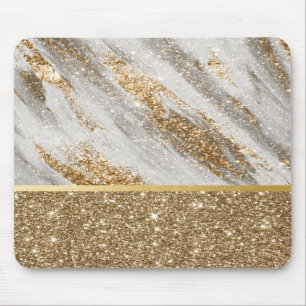 Alfombrilla De Ratón Elegante Glitter Dorado Brillante