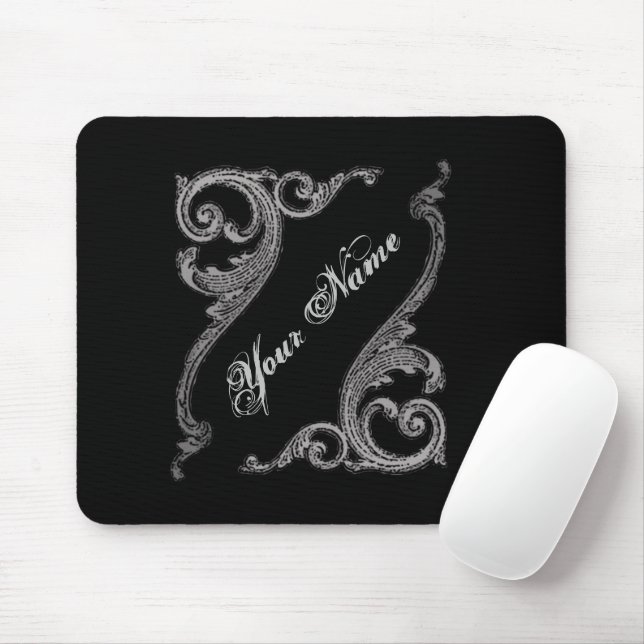 Alfombrilla De Ratón Elegante Gótico Swirl Diseño Teclado de ratón pers (Con ratón)