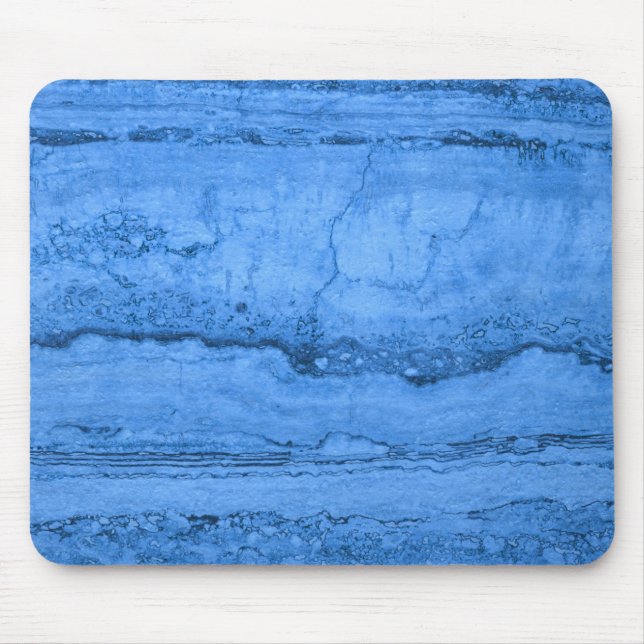Alfombrilla De Ratón Elegante granito azul mármol azul (Frente)