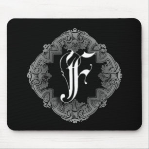 Alfombrilla De Ratón Elegante Inicial F Góthica