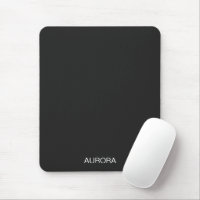 Elegante Jet Black Nombre personalizado -