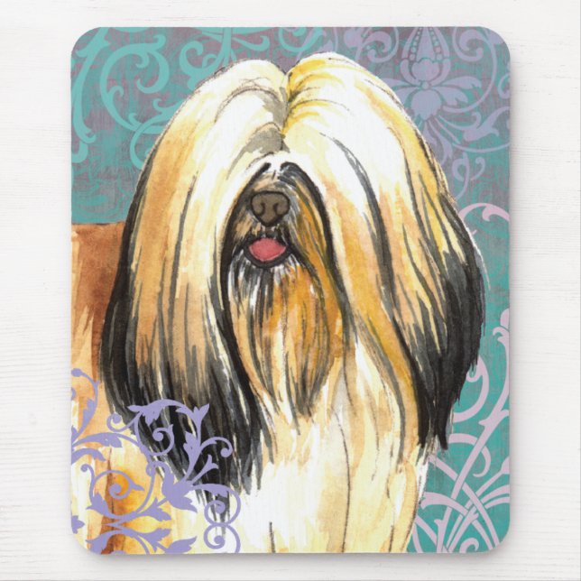 Alfombrilla De Ratón Elegante Lhasa Apso (Frente)