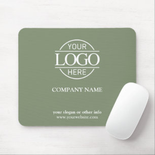 Alfombrilla De Ratón Elegante logotipo empresarial promocional verde sa