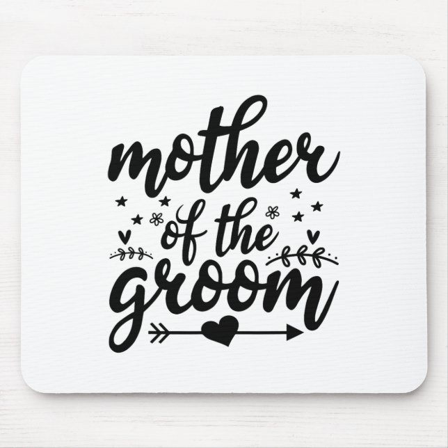 Alfombrilla De Ratón Elegante Madre del Novio Boda Matrimonio Mamá (Frente)