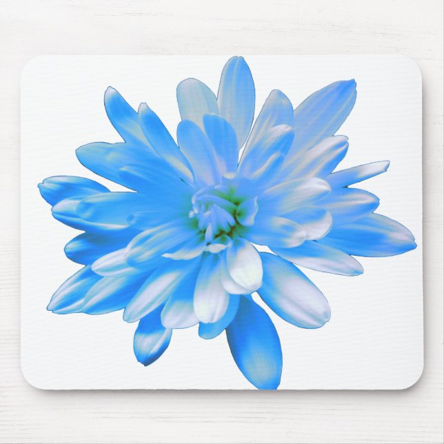 Alfombrilla De Ratón Elegante margarita floral azul (Frente)
