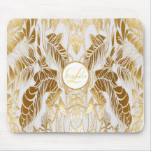Elegante Monogramado Gilded Aura Mousepad