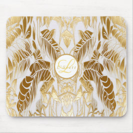Alfombrilla De Ratón Elegante Monogramado Gilded Aura Mousepad