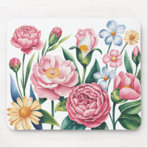 Alfombrilla De Ratón Elegante Mousepad de jardín floral
