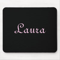 Elegante Mousepad negro y rosa