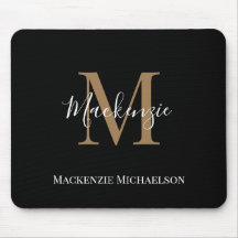 Elegante nombre de monograma personalizado de oro