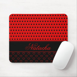 Alfombrilla De Ratón Elegante Nombre Personalizado De Puntos De Polka R