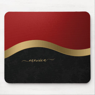 Alfombrilla De Ratón Elegante oro rojo negro personalizado
