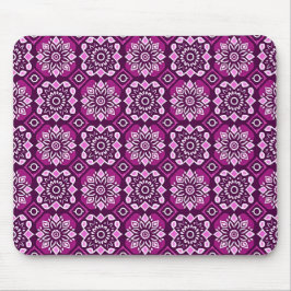Alfombrilla De Ratón Elegante Patrón Floral Geométrico de Moda Boho