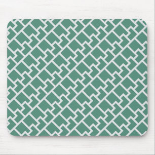 Alfombrilla De Ratón Elegante patrón geométrico en verde salvia