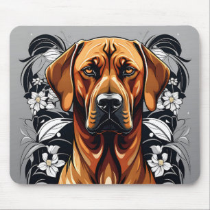 Alfombrilla De Ratón Elegante perro negro de Rodesia