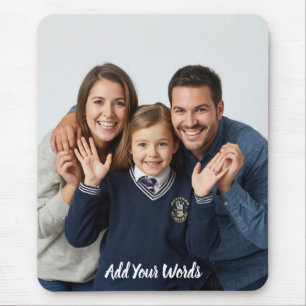 Alfombrilla De Ratón Elegante Personalizado con Foto y Texto Personaliz
